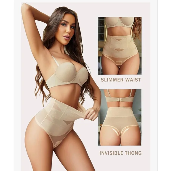 NEW Black Tummy Control Thong Shapewear Body Shaper M - Picture 5 of 7